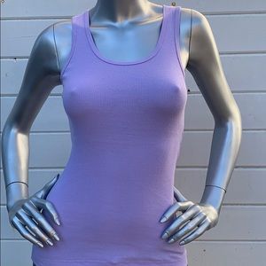 American Apparel beater tank in lavender.